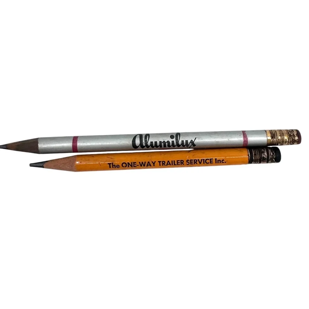 Vintage Detroit Advertising Pencils C&L Alumilux One-Way Trailer Scripto Leads